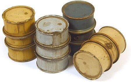 Vallejo SC201 German Fuel Drums No. 1, 1:35 Resin Accessories (4)