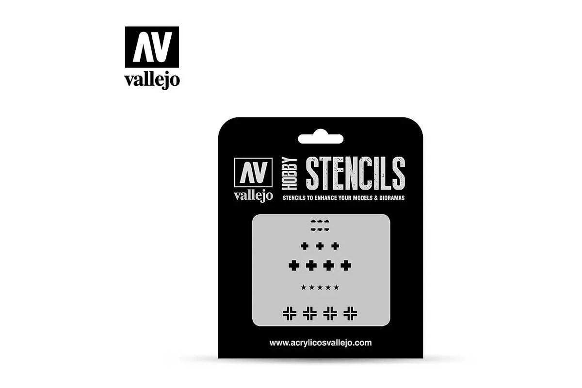 Vallejo German WWII Tank Markings Stencil 1:35 – VLJST-AFV001– product image