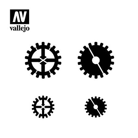 Vallejo Gear Markings Stencil 1:35 – VLJST-SF001 — exact Vallejo product photo