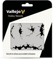 Vallejo Cracked Wall Stencil 1:35 – VLJST-TX001 — exact Vallejo product photo