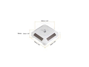 3.5´´ Solar Rotating Display Stand with White Base for 1/64 Scale Model Cars