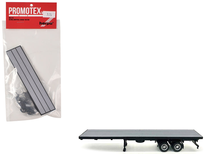 40ft Flatbed Trailer Gray Top 1/87 (HO) Plastic Model by Promotex image 2