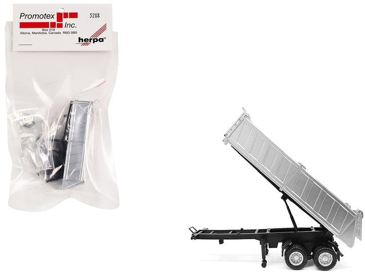 26ft Gravel Trailer Silver 1/87 (HO) Plastic Model by Promotex image 2