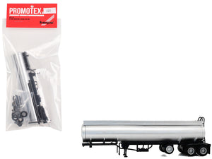 Tag-Axle Elliptical Tanker Trailer Silver 1/87 (HO) Plastic Model by Promotex image 2