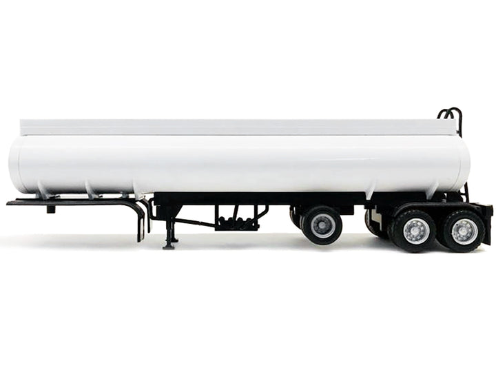 Tag-Axle Elliptical Tanker Trailer White 1/87 (HO) Plastic Model by Promotex image 2