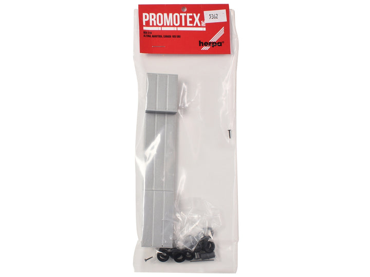 3-Axle Double-Drop Flatbed Trailer Silver Top 1/87 (HO) Plastic Model by Promotex image 2