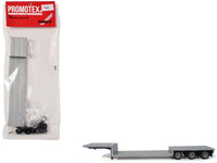 3-Axle Double-Drop Flatbed Trailer Silver Top 1/87 (HO) Plastic Model by Promotex image 3