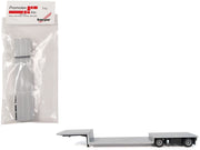 Spread Axle Double-Drop Flatbed Trailer Silver Top 1/87 (HO) Plastic Model by Promotex image 2