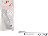48ft 3-Axle Drop Deck Trailer with Chrome Wheels and Silver Top 1/87 (HO) Plastic Model by Promotex image 2