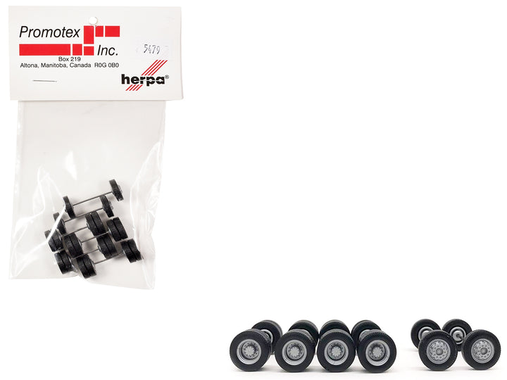 Planetary Hubs Wheel Set (2 Front and 4 Rear) 1/87 (HO) Plastic Model by Promotex image 2