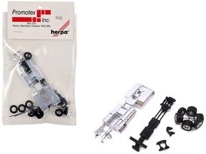 Chrome Chassis Kit for Kenworth or Peterbilt Cab 1/87 (HO) Plastic Model by Promotex image 2