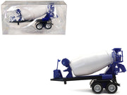 2-Axle Cement Mixer Trailer White and Blue 1/87 (HO) Plastic Model by Promotex image 2