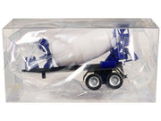 2-Axle Cement Mixer Trailer White and Blue 1/87 (HO) Plastic Model by Promotex image 3