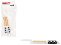 3-Axle Heavy Equipment Lowboy Trailer White 1/87 (HO) Plastic Model by Promotex image 2