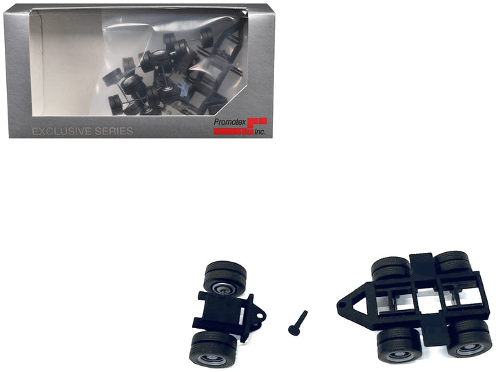 Lowboy Dual Axle Booster with Integrated Rear Axle (2 Sets) 1/87 (HO) Plastic Model by Promotex image 2
