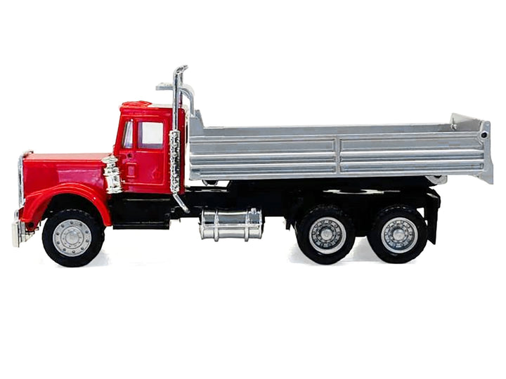 Peterbilt Dump Truck with Red Cab 1/87 (HO) Plastic Model by Promotex image 2