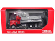 Peterbilt Dump Truck with Red Cab 1/87 (HO) Plastic Model by Promotex image 3