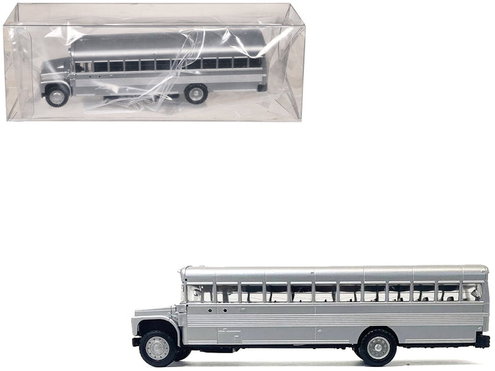 School Bus Silver Metallic 1/87 (HO) Plastic Model by Promotex image 2