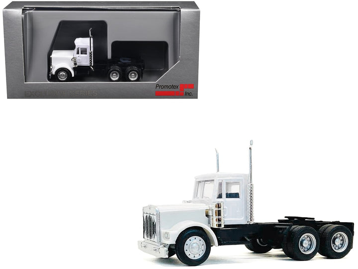 Kenworth W900 Short Day Cab White 1/87 (HO) Plastic Model Car by Promotex image 2