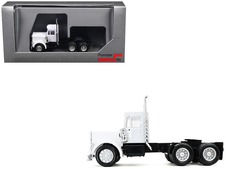 Peterbilt Short Day Cab White 1/87 (HO) Plastic Model Car by Promotex image 2