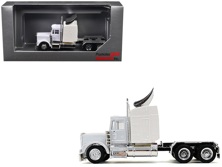 Kenworth W900 Sleeper Cab White 1/87 (HO) Plastic Model Car by Promotex image 2