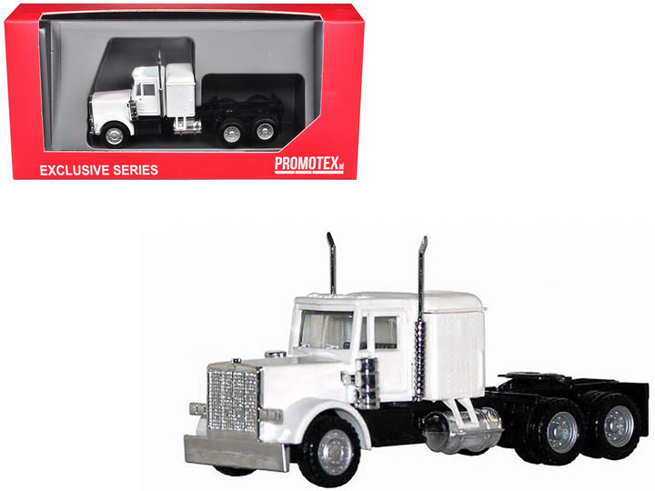 Peterbilt Long Tractor White 1/87 (HO) Plastic Model Car by Promotex image 2