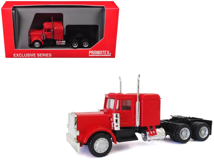 Peterbilt Long Tractor Red 1/87 (HO) Plastic Model Car by Promotex image 2