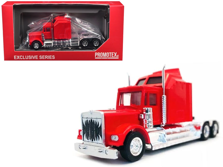 Kenworth W900 with Extra Large Sleeper Red 1/87 (HO) Plastic Model Car by Promotex image 2