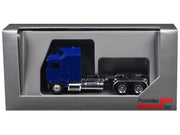 Kenworth K100 with 1-Bar Grill and X-Long Chrome Chassis Blue 1/87 (HO) Plastic Model Car by Promotex image 3