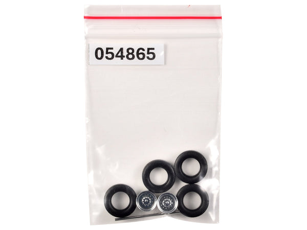 Promotex rear low-profile wheelset chrome 1:87 HO 054865BK, product image 1