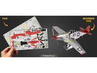 Model Kit North American P-51D Mustang Fighter Aircraft "Tuskegee Airmen Duchess Arlene 100th Fighter Squadron" United States Army Air Forces (Challenging Difficulty) Steel Model by Metal Earth image 4
