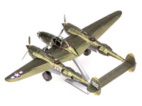Model Kit Lockheed Martin P-38 Lightning Fighter Aircraft "#162" United States Army Air Forces (Challenging Difficulty) Model by Metal Earth image 3