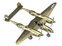 Model Kit Lockheed Martin P-38 Lightning Fighter Aircraft "#162" United States Army Air Forces (Challenging Difficulty) Model by Metal Earth image 4