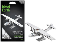Model Kit Consolidated PBY Catalina Amphibious Aircraft "Miss Pick Up" United States Army Air Forces (Moderate Difficulty) Steel Model by Metal Earth