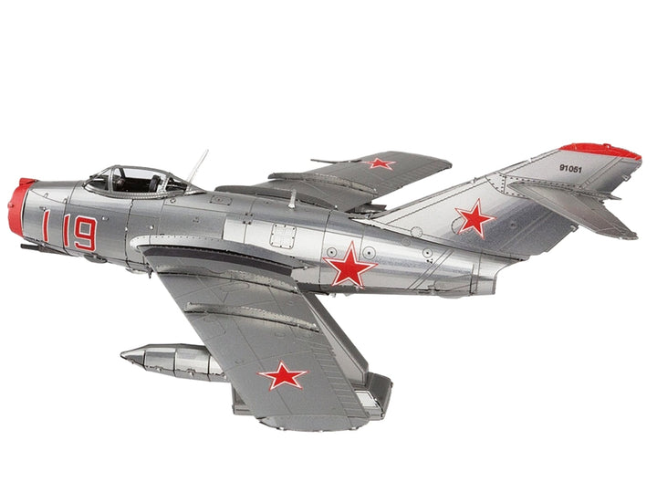 Model Kit Mikoyan-Gurevich MiG-15 Fighter Aircraft "Korean War" Soviet Air Force (Moderate Difficulty) Steel Model by Metal Earth image 2