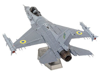 Metal Earth Lockheed Martin F-16 Fighting Falcon Ukrainian Air Force steel model kit 72 parts 1-ME1046U, view 3