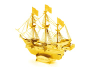 Model Kit Golden Hind Galleon Gold Version (Moderate Difficulty) Steel Model by Metal Earth image 2