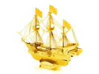 Model Kit Golden Hind Galleon Gold Version (Moderate Difficulty) Steel Model by Metal Earth image 2