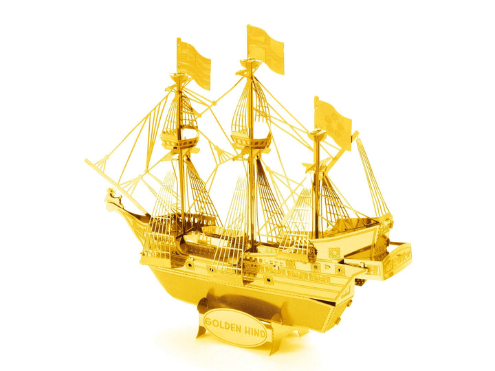 Model Kit Golden Hind Galleon Gold Version (Moderate Difficulty) Steel Model by Metal Earth image 2