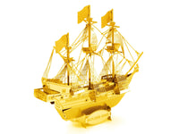 Model Kit Golden Hind Galleon Gold Version (Moderate Difficulty) Steel Model by Metal Earth image 4