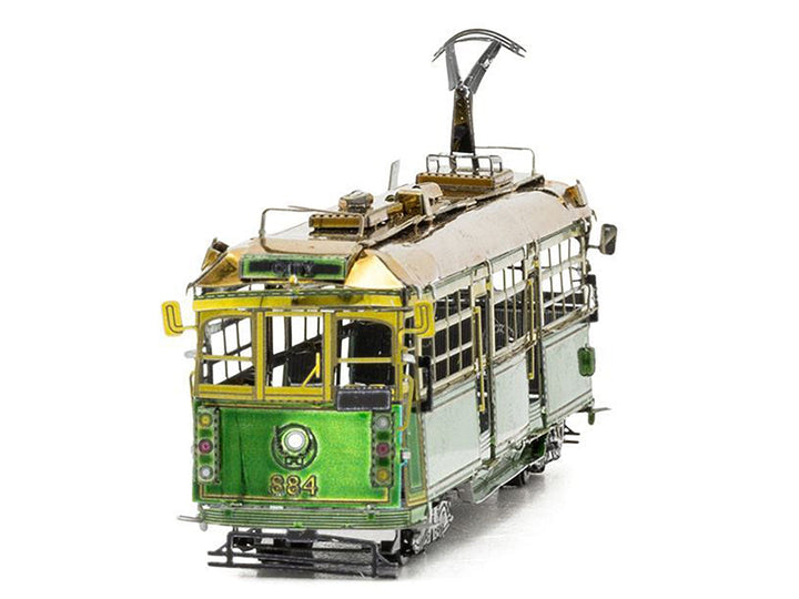 Model Kit Melbourne W-class Tram Green and Gold (Moderate Difficulty) Steel Model by Metal Earth image 2