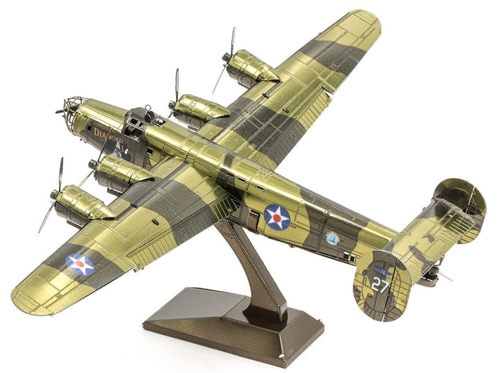 Model Kit Consolidated B-24 Liberator Bomber Aircraft "Diamond Lil" United States Army Air Forces (Challenging Difficulty) Steel Model by Metal Earth image 2