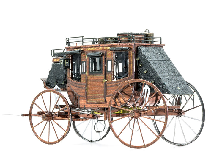 Model Kit Wild West Stagecoach (Moderate Difficulty) Steel Model by Metal Earth image 2