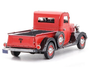 Model Kit 1937 Ford Pickup Truck Red and Black (Moderate Difficulty) Steel Model by Metal Earth image 3