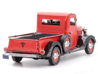 Model Kit 1937 Ford Pickup Truck Red and Black (Moderate Difficulty) Steel Model by Metal Earth image 3