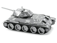 Model Kit Soviet T-34 Tank (Moderate Difficulty) Steel Model by Metal Earth image 2
