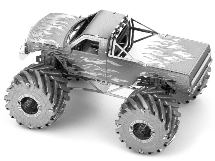 Model Kit Monster Truck with Flame Graphics (Moderate Difficulty) Steel Model by Metal Earth image 2