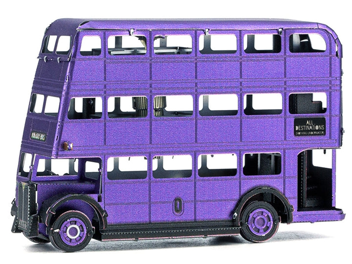Model Kit Knight Bus Purple "Harry Potter and the Prisoner of Azkaban" (2004) Movie (Moderate Difficulty) Steel Model by Metal Earth image 2