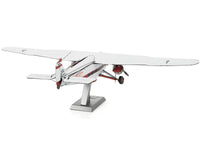 Model Kit Ford Trimotor Transport Aircraft White and Red (Moderate Difficulty) Steel Model by Metal Earth image 2