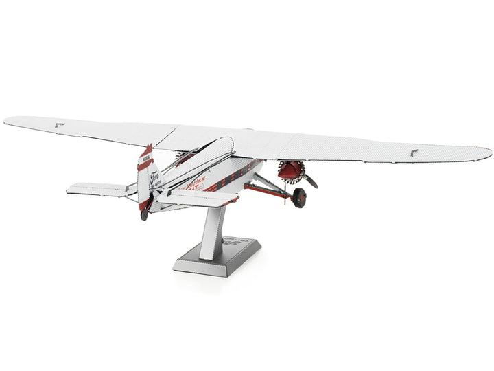 Model Kit Ford Trimotor Transport Aircraft White and Red (Moderate Difficulty) Steel Model by Metal Earth image 2